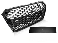 Grille calandre Audi A4 B9 15-19 - look RS4 - Noir Brillant