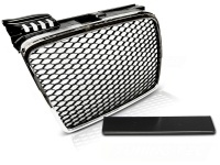 Grille calandre Audi A4 B7 04-08 - chrome noir - look RS4
