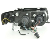2 Phares avant VW Passat B5 (3B) Devil Eyes DRLR87 LED - Chrome