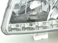 2 Phares avant VW Passat B5 (3B) Devil Eyes DRLR87 LED - Chrome