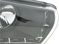 2 Phares avant VW Scirocco Devil Eyes LED 08-14  - Noir