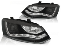 2 Phares avant VW Polo 6R 10-14 - Devil LED bi-halogene - noir