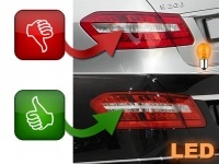 2 Feux full-LED Mercedes classe E W212 13-16 - Dynamique - Rouge - version LED