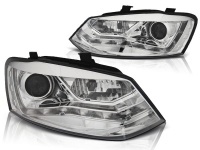 2 Phares avant VW Polo 6R 10-14 - Devil LED bi-halogene - chrome