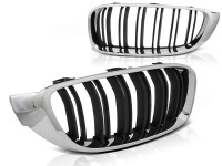 Grilles calandre BMW Serie 4 F32 F33 F36 look M4 - Chrome Noir