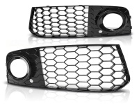 Grilles antibrouillard Audi A4 B8 07-11 - Noir brillant - look RS