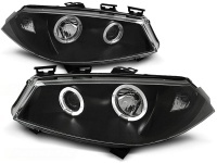 2 Phares avant Renault Megane 2 02-05 Angel Eyes LED - Noir