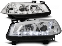 2 Phares avant Renault Megane 2 02-05 Devil Eyes LED - Chrome