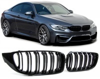 Grilles calandre BMW Serie 4 F32 F33 F36 look M4 - Noir Brillant