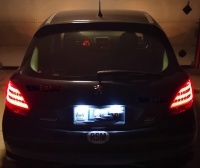 2 luci posteriori a LED LTI Peugeot 207 - colorate di rosso