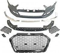 Pare choc avant AUDI A3 8V berline facelift 16-19 - Look RS3 - Noir Alu - PDC