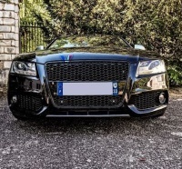 Grille calandre Audi A5 07-11 - look RS5 - Noir Laqué PDC