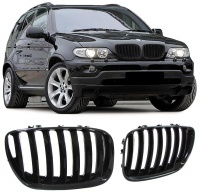 Grilles calandre BMW X5 E53 lci 03-07 - look mperf - Noir Mat