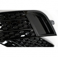 Grilles antibrouillard Audi A1 8X 2010 -2015 - look RS1 noir brillant
