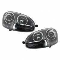 2 Phares avant VW golf 5 style GTI - Noir