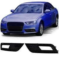 Grilles antibrouillard Audi A4 B8 facelift 11-15 - look RS4 noir brillant