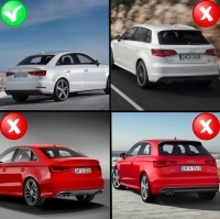 Diffuseur arriere AUDI A3 8V berline 12-16 - look RS3