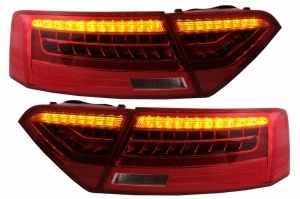 2 Audi A5 8T Facelift 12-16 dynamische LED-Leuchten - Rot