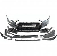 Pare choc avant AUDI A6 C8 18-22 - Look RS6 - Noir Carbone