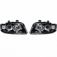 2 Phares avant Audi A4 B6 2000-2004 - H7 - Noir