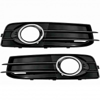 Grilles antibrouillard Audi A3 8P sline facelift 10-12 - Noir brillant