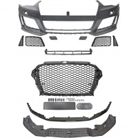 Pare choc avant AUDI A3 8V 12-16 - Look RS3 - Noir brillant - PDC