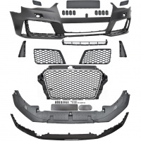 Pare choc avant AUDI A3 8V 12-16 - Look RS3 - Noir chrome