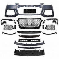 Pare choc avant look RS noir brillant avec PDC pour Audi TT / TTS 14-17