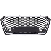 Calandre avant look RS5 cadre chrome intérieur noir brillant avec PDC pour Audi A5 16-19
