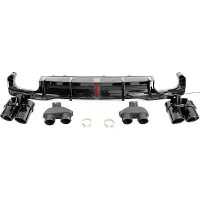 Diffuseur arrière look RS7 noir brillant avec sorties noires pour Audi A7 S-Line / S7 / RS7 18-24