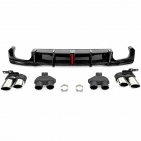 Diffuseur arrière look RS7 noir brillant / chrome pour Audi A7 S-Line / S7 / RS7 18-24