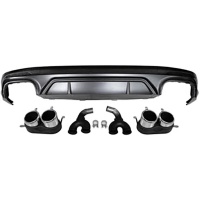Diffuseur arrière chrome pour Audi Q5 S-Line 17-20