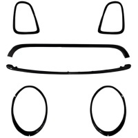 Kit garnitures pare choc look JCW pour MINI R56 14-21 / R57-R58 09-15 - Noir