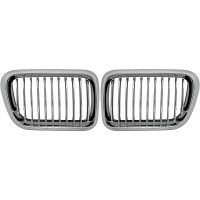 Grilles calandre BMW Serie 3 E36 96-99 - Chrome Noir