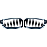 Calandre avant look MTech avec LED pour BMW Série 3 F30 / F80 12-18 - Noir brillant