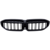 Calandre avant look M double barre avec LED pour BMW Série 3 G20 / G28 / G80 19-22 - Noir brillant