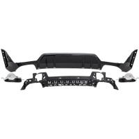 Diffuseur arrière look M-Performance 2 Blade noir brillant / argent pour BMW Série 3 G20 / G21 22-26