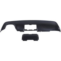Diffuseur arrière noir mat avec sortie gauche pour BMW Série 5 E60 / E61 03-10