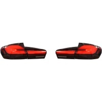 2 Feux arrière LED dynamiques BMW Série 5 F11 Touring 10-17 - Rouge / Noir
