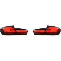 2 Feux arrière LED dynamiques BMW Série 5 F11 Touring 10-17 - Rouge / Noir