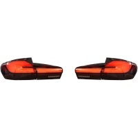 2 Feux arrière LED dynamiques BMW Série 5 F11 Touring 10-17 - Rouge / Noir