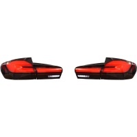 2 Feux arrière LED dynamiques BMW Série 5 F11 Touring 10-17 - Rouge / Noir