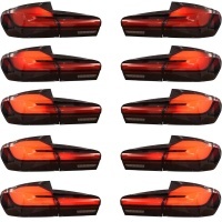 2 Feux arrière LED dynamiques BMW Série 5 F11 Touring 10-17 - Rouge / Noir