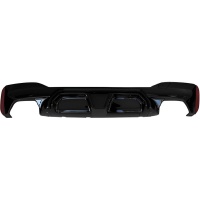 Diffuseur arrière inférieur look CS noir brillant pour BMW Série 5 G30 / G31 M-Tech 18-22