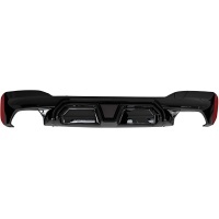 Diffuseur arriere BMW serie 5 G30 G31 16-24 - LED et look CS - Noir brillant