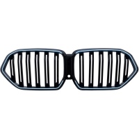 Calandre avant look M-Tech noir brillant à LED double barre avec caméra pour BMW X6 G06 19-23