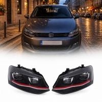 2 Phares avant VW Polo 6R 6C 09-17 - fullLED look GTI - noir