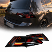 2 Feux arriere dynamiques VW Golf 7 - look laser - Noir fume