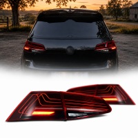 2 Feux arriere dynamiques VW Golf 7 - look laser - Rouge fume