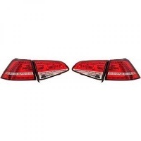 2 Feux arriere dynamiques VW Golf 7 - LED look R - Rouge